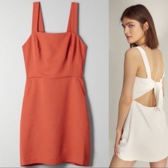 Aritzia ÉCOULEMENT dress in Sinopia